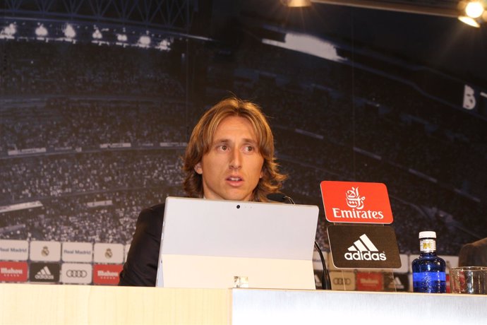 Luka Modric en rueda de prensa