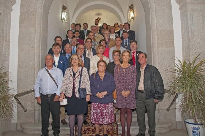 Trabajadores de la Diputación de Cáceres que han sido homenajeados