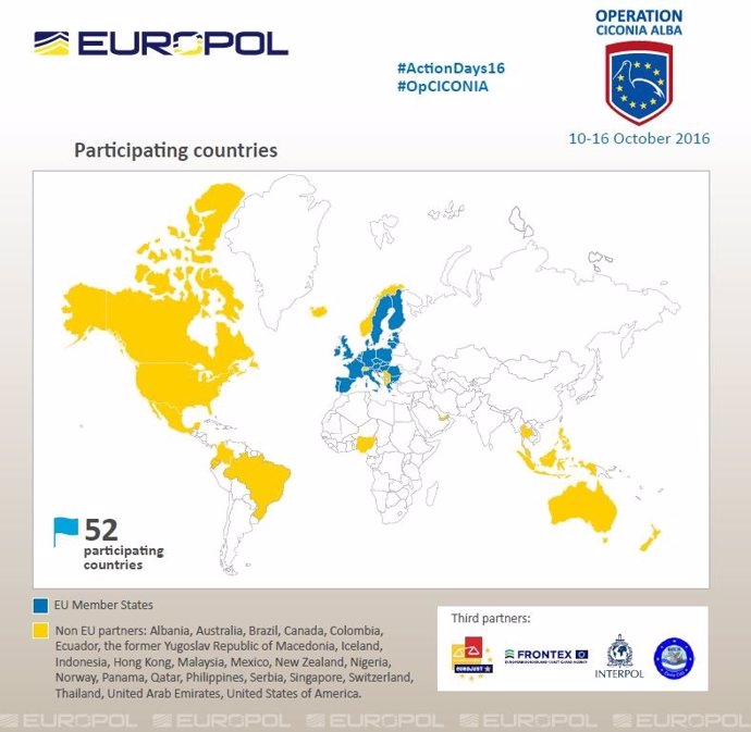 Operación 'Ciconia Alba' de Europol