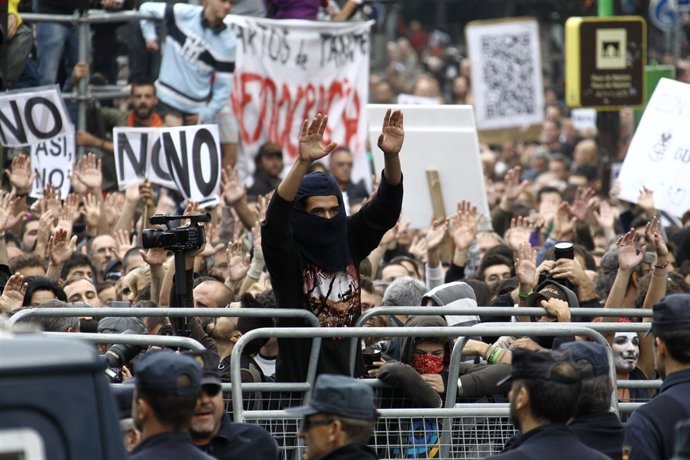 Manifestación 'Rodea al Congreso' el 25-S en Madrid