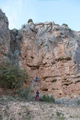 Escalada, turismo de aventura, en la provincia de Zaragoza.