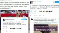 Taurinos y antitaurinos reaccionan en Twitter al fallo del TC sobre los toros en Cataluña