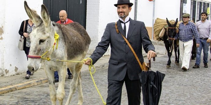 Platero y Juan Ramón escenifican una vendimia