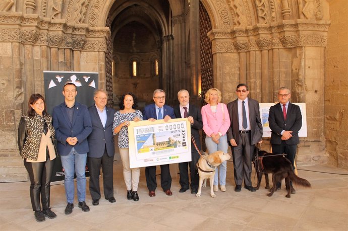 Presentación del cupón de la ONCE del día 24 de octubre en Lleida
