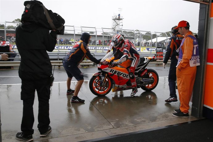 Nicky Hayden en el box de Phillip Island