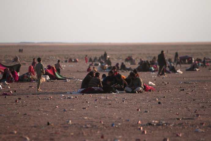 Desplazados de Mosul en la provincia siria de Hasaka