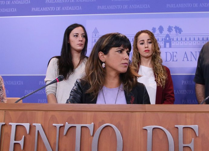 Rueda de prensa de la secretaria general de Podemos Andalucía, Teresa Rodríguez