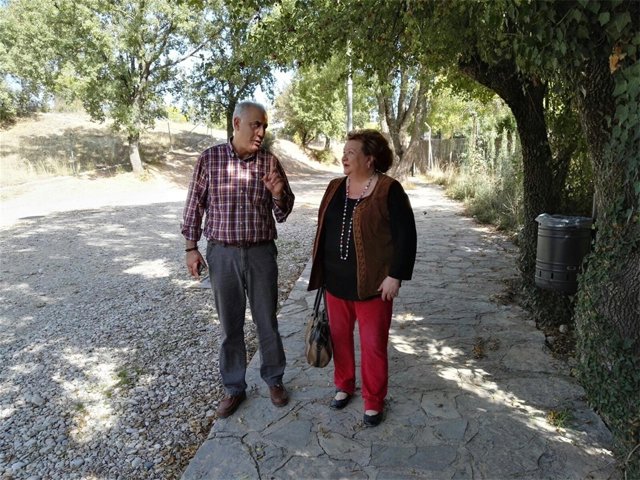 Visita obras de seneamiento en Arroyo Frío