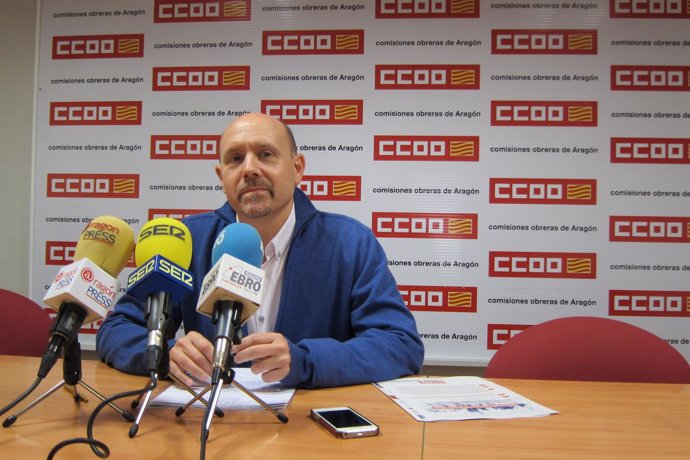 El secretario de Acción Sindical de CC.OO. En Aragón, Manuel Pina.