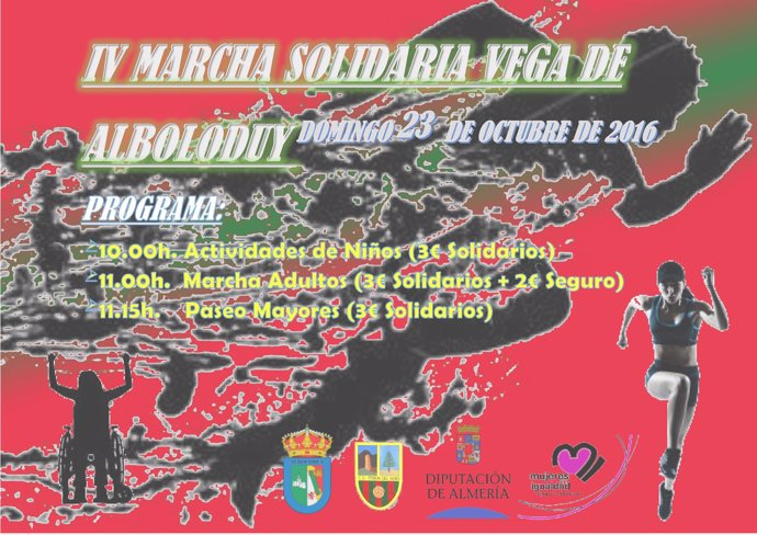 La IV Marcha Solidaria 'Vega de Alboloduy' irá en beneficio de Asociación Anda.