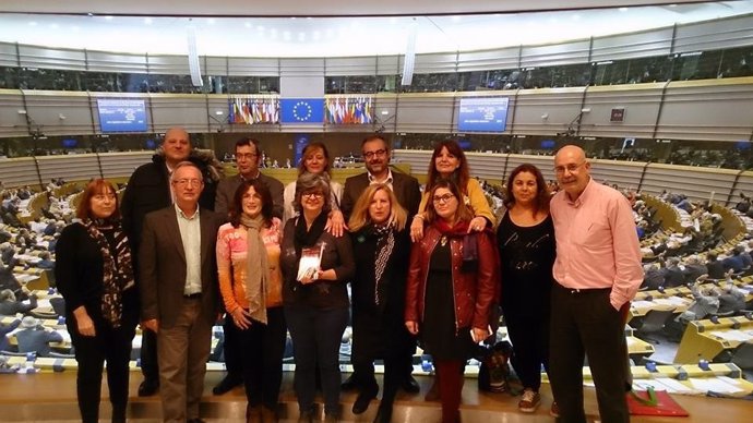 Camareras de piso de Baleares en el Parlamento Europeo
