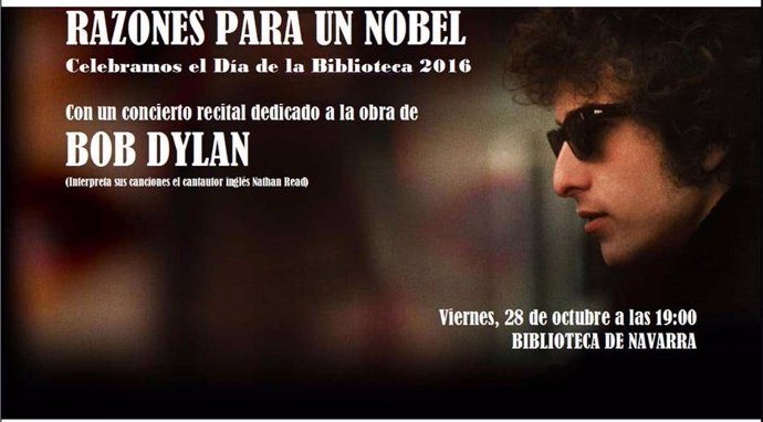 Cartel del concierto-recital sobre Bob Dylan