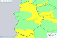 Gran parte de Extremadura permanece en alerta amarilla este sábado por lluvias