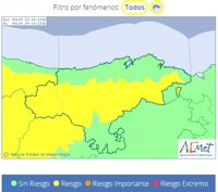 Cantabria, en alerta amarilla por viento esto domingo