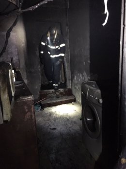 Incendio en una vivienda de Algeciras (Cádiz)