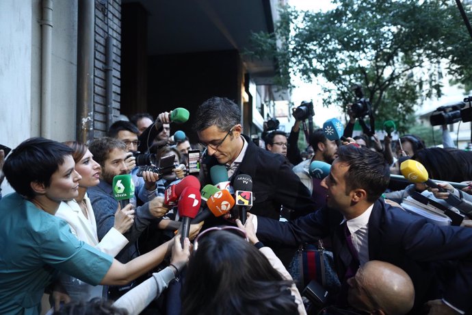 Eduardo Madina en su llegada al Comité Federal del PSOE en Madrid