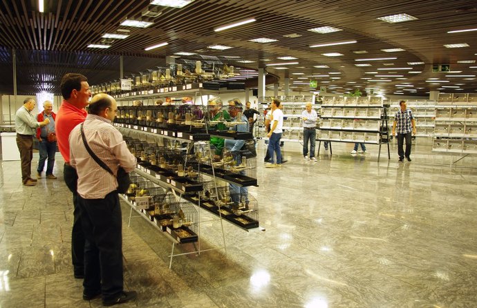 Exposición de aves del Concurso Internacional Ornitológico de Torremolinos.