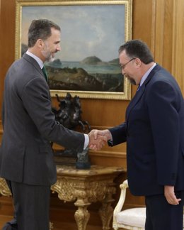 Felipe VI recibe en el Palacio de la Zarzuela al diputado de Foro Asturias