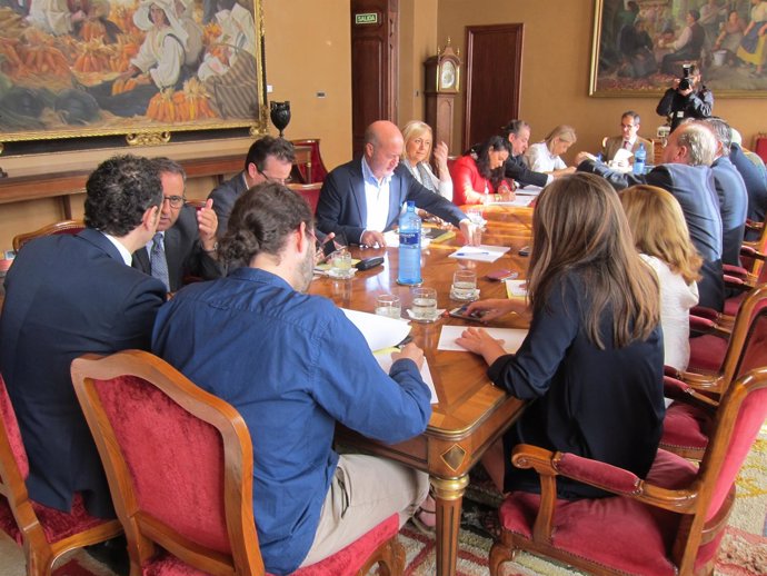 Reunión de la Junta de Portavoces en la Junta General del Principado de Asturias
