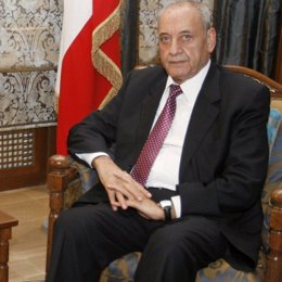 Presidente  del Parlamento de Líbano, Nabih Berri