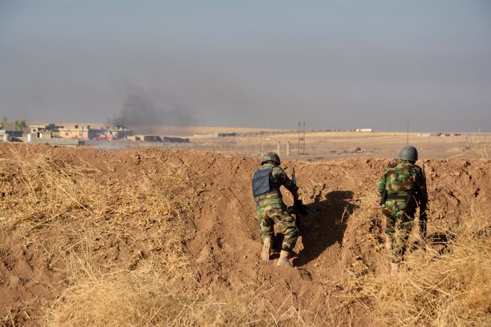 Las fuerzas peshmerga participan en la ofensiva lanzada sobre Mosul