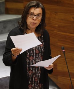 María Jesús Álvarez, nel Plenu de la Xunta. 