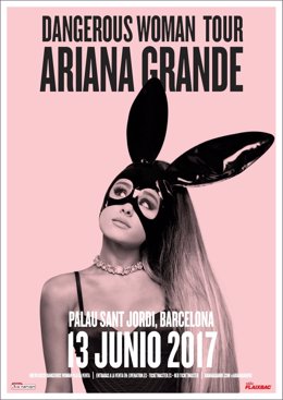 Cartel del concierto de Ariana Grande en Barcelona