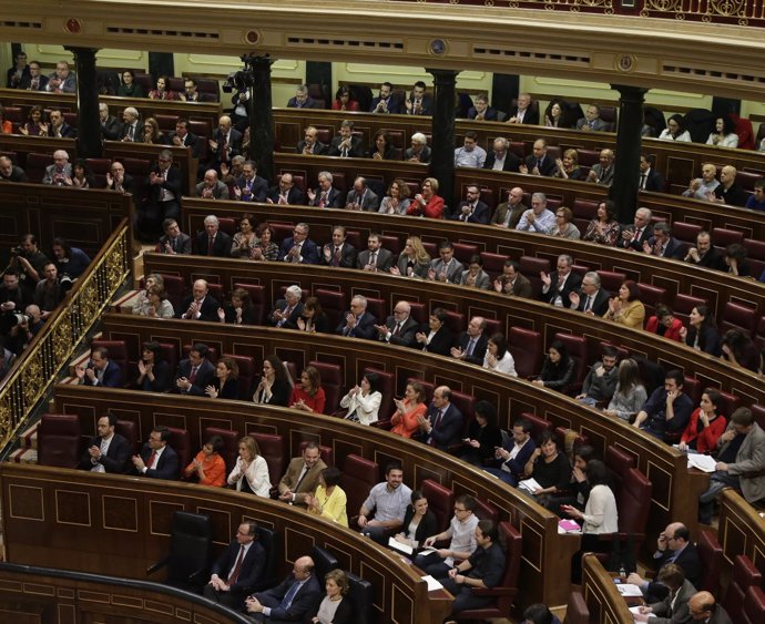 Diputados del PSOE en el Hemiciclo