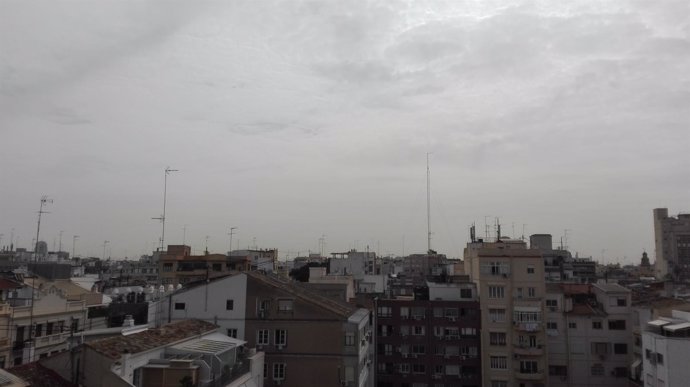 Cielo nublado en Valencia