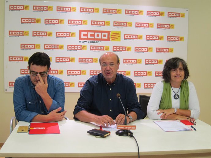 Josep Maria Romero, Joan Carles Gallego y Dolors Llobet (CCOO)