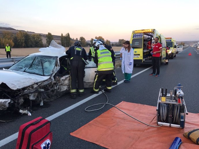 Imagen del accidente en Quintanavides