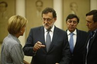 Margallo, Fernández Díaz y Cospedal evitan especular sobre si serán ministros