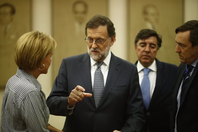 Rajoy preside la reunión del Grupo Parlamentario del PP en el Congreso