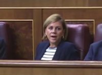 Cospedal llama "sinvergüenza" a Iglesias al hablar de "delincuentes" en el Congreso