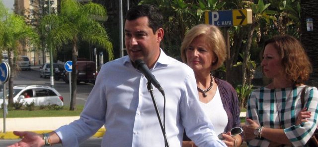El presidente del PP-A, Juanma Moreno, en Málaga 