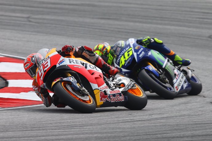 MotoGP - GP de Malasia. Carrera, Marc Marquez y Rossi 