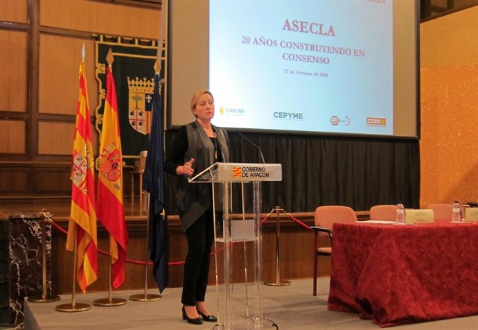 Marta Gastón en el acto del aniversario del SAMA.