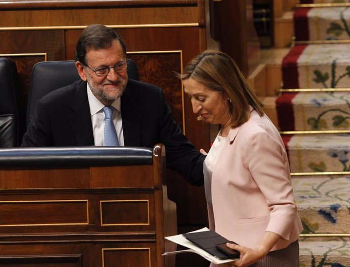 El presidente Mariano Rajoy y Ana Pastor 