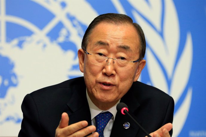 El secretario general de la ONU, Ban Ki Moon