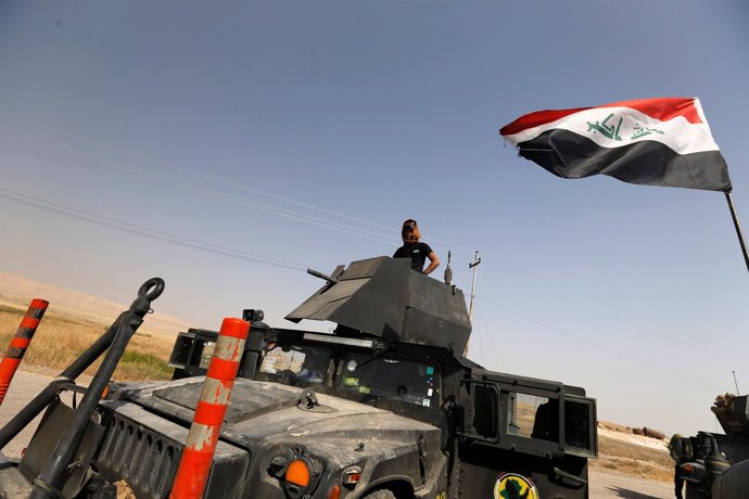 Fuerzas especiales iraquíes avanzando hacia Mosul