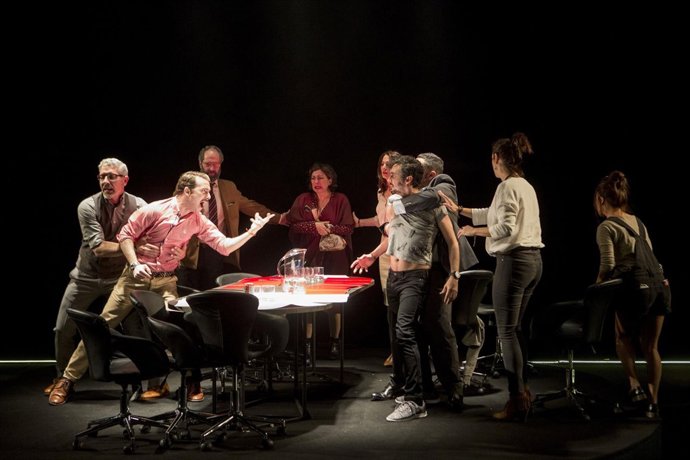 Una escena d ela obra teatral 'El Jurado'.