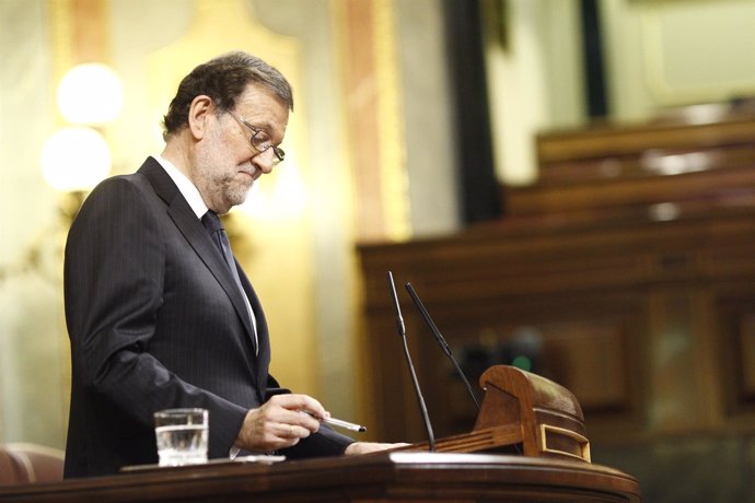 Mariano Rajoy en el debate de investidura en el Congreso