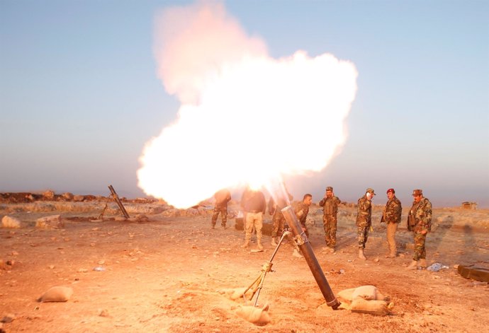 Fuerzas peshmerga en la ofensiva para retomar Mosul