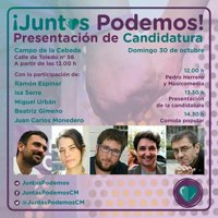 Juntas Podemos aspira a liderar una dirección que eche al PP del poder y priorice al pueblo