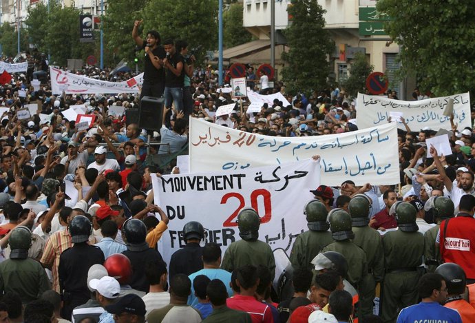 Manifestación En Marruecos Por Reforma Constitucional