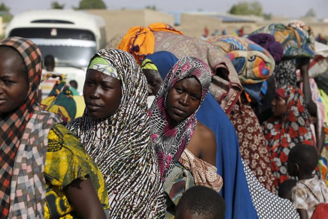 Mujeres desplazadas en el estado de Yobe, en Nigeria.