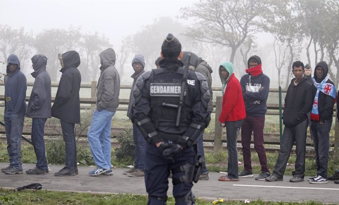 Menores no acompañados de 'La Jungla' de Calais