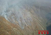 El incendio en el Pirineu de Lleida afecta a 317 hectáreas de pastos