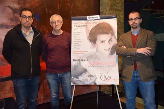 Víctor López, Alejandro Martínez y Sergio Castillo, este lunes,  en Zaragoza.