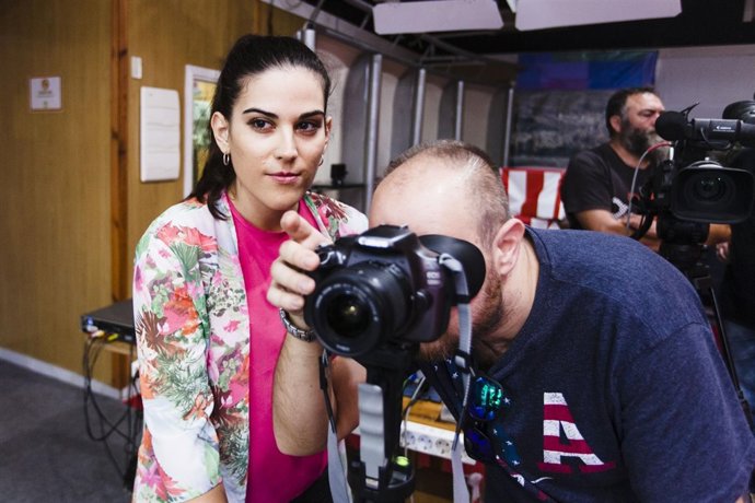 El grupo 'La ruta strawberry' ha rodado en la Casa del Cine de Almería.